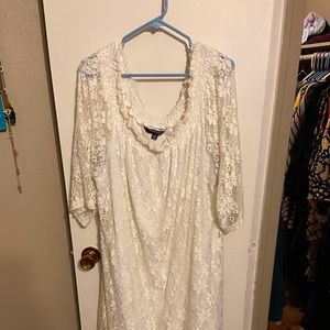 Cream white lace dress